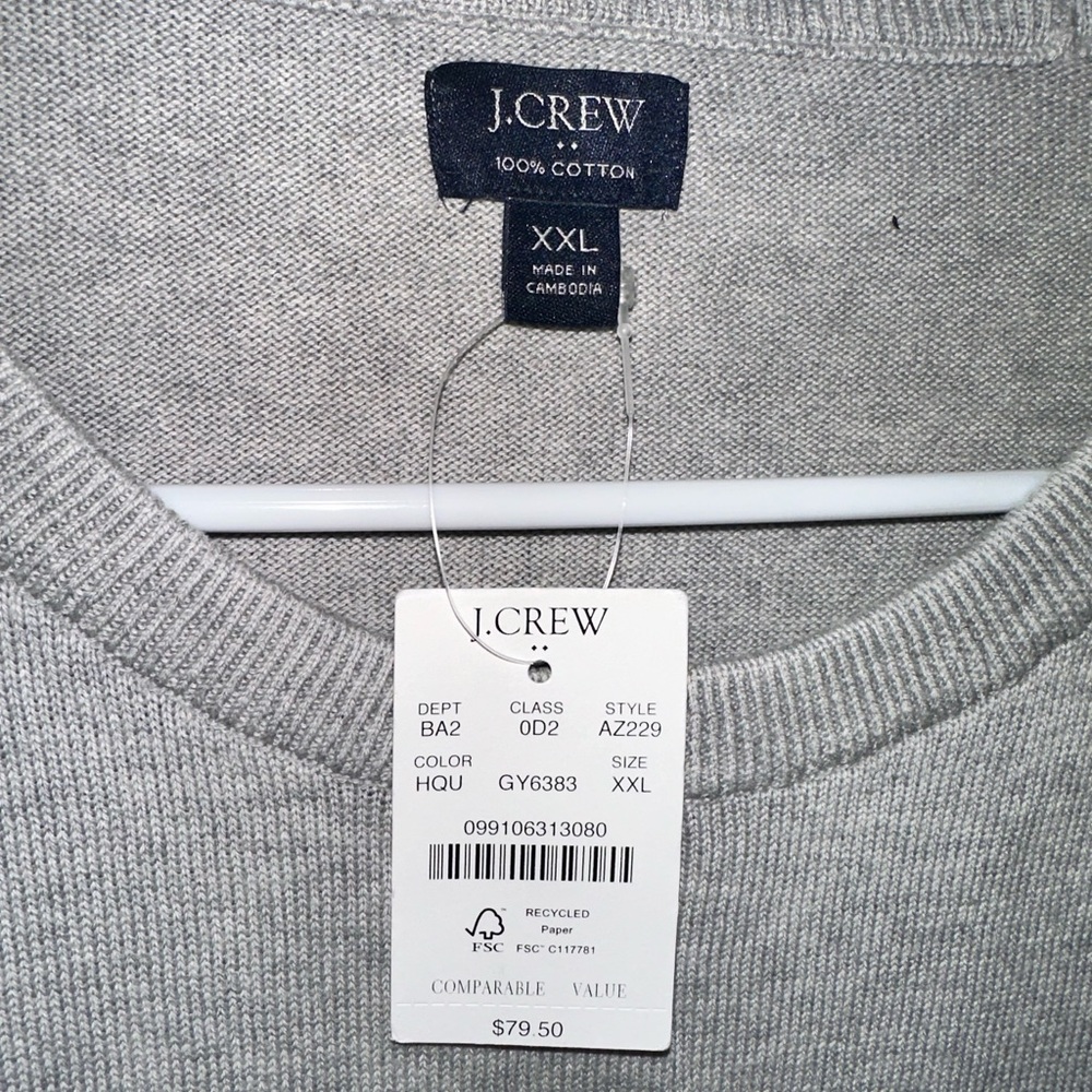 J.crew men’s sweater size XXL NWT